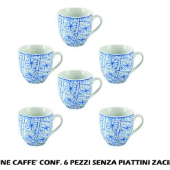 Tazzine Caffe' Conf. 6 Pz. S/Piatt. Zacinto-8056234691912
