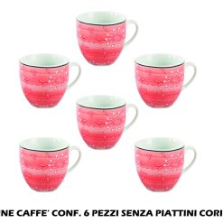 Tazzine Caffe' Conf. 6 Pz. S/Piatt. Corinto-8056234691936
