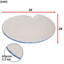 PIATTO CONCHIGLIA IN CERAMICA CM.26X24X3,5h ASS. - immagine 4