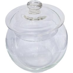 SFERA VETRO CON COPERCHIO DIAM. CM.16 TRASPARENTE