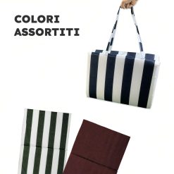 Stuoia Imbottita per Spiaggia Giardino Campeggio 150x50x3h cm con Manico Tracolla Colori Assortiti, Lettino Materassino Telo Mare Morbido in Schiuma Pieghevole - immagine 2