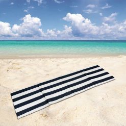 Stuoia Imbottita per Spiaggia Giardino Campeggio 150x50x3h cm con Manico Tracolla Colori Assortiti, Lettino Materassino Telo Mare Morbido in Schiuma Pieghevole - immagine 4