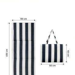 Stuoia Imbottita per Spiaggia Giardino Campeggio 150x50x3h cm con Manico Tracolla Colori Assortiti, Lettino Materassino Telo Mare Morbido in Schiuma Pieghevole - immagine 7