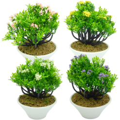 PIANTA CON VASO X DECORAZIONI CM.12X16,5h 4 COL.