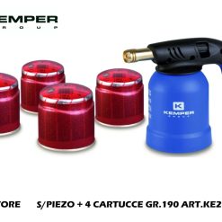Saldatore S/Piezo + 4 Cartucce Gr.190 Art.Ke2018Sets-8008004123239