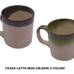 Tazza Latte Mug Cm.8X9H 2 Colori-8057960571394