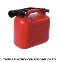 Tanica Plastica Benzina Con Boccaglio Lt.5-8004944021260