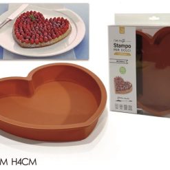 Forma Cuore Silicone Cm.23X4H Marrone-8015361828455
