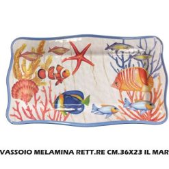 Vassoio Melamina Rett.Re Cm.36X23 Il Mare-8055684930244