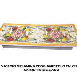 Vassoio Melamina Poggiamestolo Cm.27X11 Carretto Siciliano-8055684930312