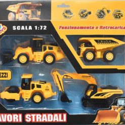 Mezzi Da Lavoro Set4 Pz. Retrocarica In Scatola-8059395896448