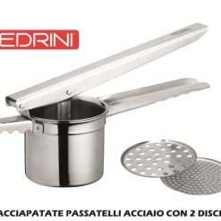 Schiacciapatate Passatelli Acciaio Con 2 Dischi-883336416963