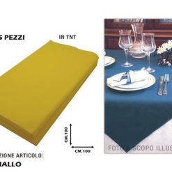 Tovaglia Tnt 100X100 Set 25 Pz. Giallo-8012212952383