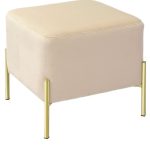 Pouf Velluto Guilin Cm.46X46X44H Beige-8021785743694