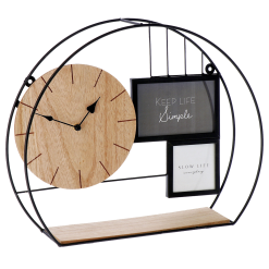 MENSOLA+OROLOGIO+2PORTAFOTO 1 RIP. CM.40X10X40h