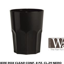 Bicchiere Rox Clear Conf. 8 Pz. Cl.29 Nero-8005778003491