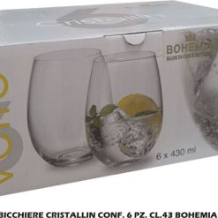 Bicchiere Cristallin Conf. 6 Pz. Cl.43 Bohemia-8595135528366