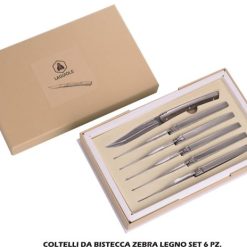 Coltelli Da Bistecca Zebra Legno Set 6 Pz.-3661075047573