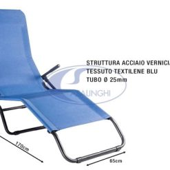 Sdraio Pasha Reclinabile Telo Blu Melange-8033003304303