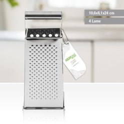 Grattugia Acciaio 4 Lati Cm.10