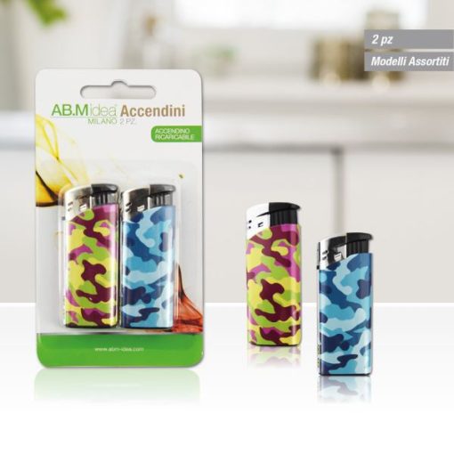 Accendini Mini Set 2 Pz. Camouflage-8050767455515