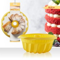 Forma Ciambella Silicone Cm.26X10H Giallo-8050767469130