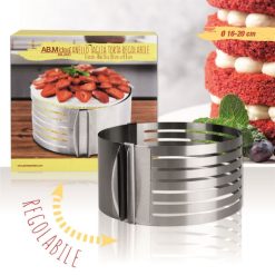 Anello Taglia Torte Regolabile Cm.16-20X8H Acciaio-8050767807963