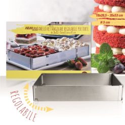 Anello Regolabile X Torte Rettangolari Cm.18X28