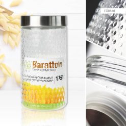 Barattolo Vetro Cop. Allum. Ml.1750 Cm.11X22