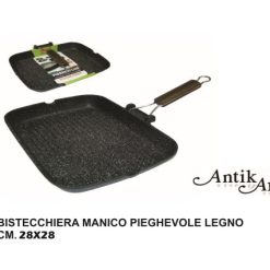 Bistecchiera Pierrestone Man. Legno Cm.28X28-8010387130339