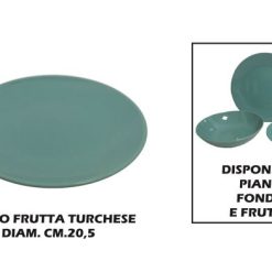 Piatto Ceramica Frutta Cm.20 Turchese-8057960556681