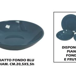 Piatto Ceramica Fondo Cm.21 Blu-8057960556872
