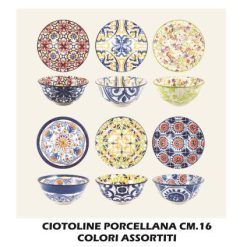 Ciotolina Porcellana Cm.16 Col. Ass.-8057960557619