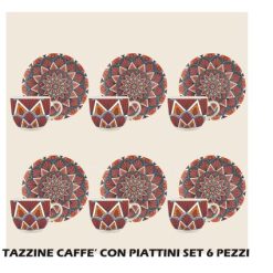 Tazzine Caffe' Conf. 6 Pz. C/Piatt.-8057960559347