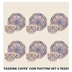 Tazzine Caffe' Conf. 6 Pz. C/Piatt.-8057960559378