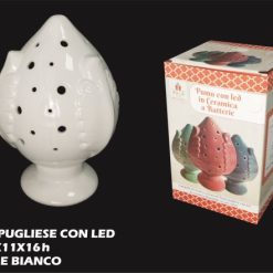 Pumo Con Led Cm.11X11X16H Bianco-8057960560169