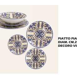 Piatto Piano Cm.25 Dec. Vietri-8057960561869