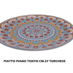 Piatto Piano Tokyo Cm.27 Turchese-8057960566116