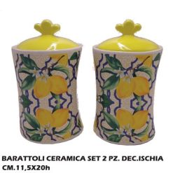 Barattoli Ceramica Set 2 Pz. Dec.Ischia-8057960568868