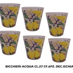 Bicchieri Acqua Cl.27 Cf.6Pz. Dec.Ischia-8057960570199