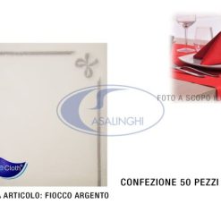 Tovaglioli Airlaid Cm.40X40 Set 50 Pz. Fiocco Arg-8054619610589