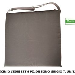 Cuscini X Sedie Set 6 Pz. Grigio-8388777098867