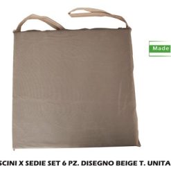 Cuscini X Sedie Set 6 Pz. Beige-8388777098881