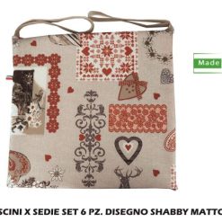 Cuscini X Sedie Set 6 Pz. Shabby Mattone-8388777098935