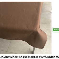Tovaglia Antimacchia Cm.140X140 Tinta Marrone-8388777099024