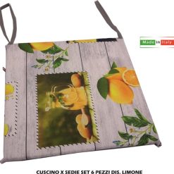 Cuscini X Sedie Set 6 Pz. Limone-8388777099222