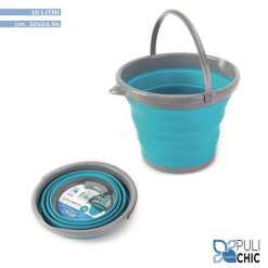 Secchio Pieghevole Plastica Cm.32X25H Lt.10-8008240190729