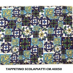 Tappetino Scolapiatti Cm.40X50 Mediterraneo-8021723052178