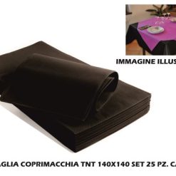 Tovaglia Coprimacchia Tnt 140X140 Set 25 Pz. Cacao-8000766075290