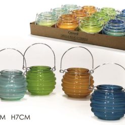 Candela Citronella In Vetro Cm.8X7H 4 Ass.-8015361179380
